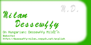 milan dessewffy business card